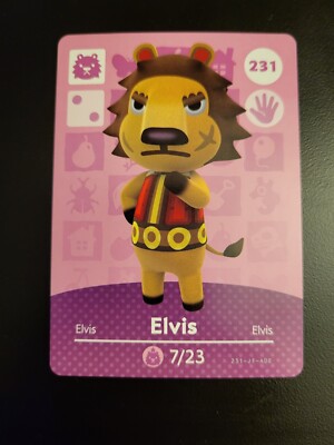 Elvis - 231 - Series 3 - Authentic Animal Crossing Amiibo Card | eBay
