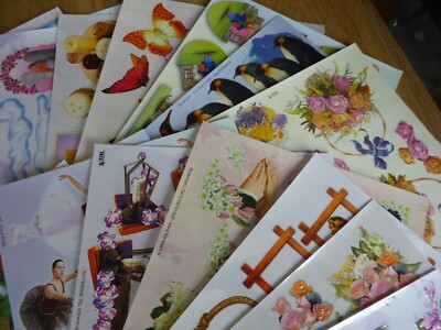 *NEU* 20x SORTIERTE gemischte A4 Blätter TBZ traditionelle geprägte Decoupage (Set 1)