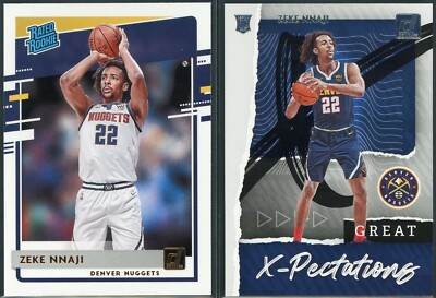 2020-21 Donruss Zeke NNaji #236 Rated Rookie & Great X-Pectations #22 PAIR 