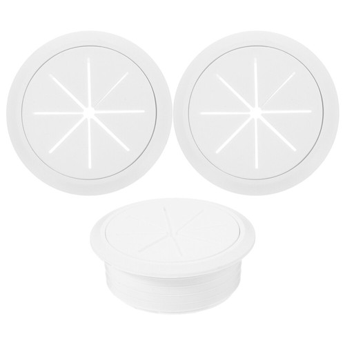 3 pcs Desk Grommet Desktop Cable Hole Covers Round Cord Hole Plugs Plastic Wire - Afbeelding 2 van 12
