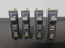 Lot Of 4 Square D 20A 1 Pole Circuit Breaker 120/240VAC And 1 30A 10kA READ 