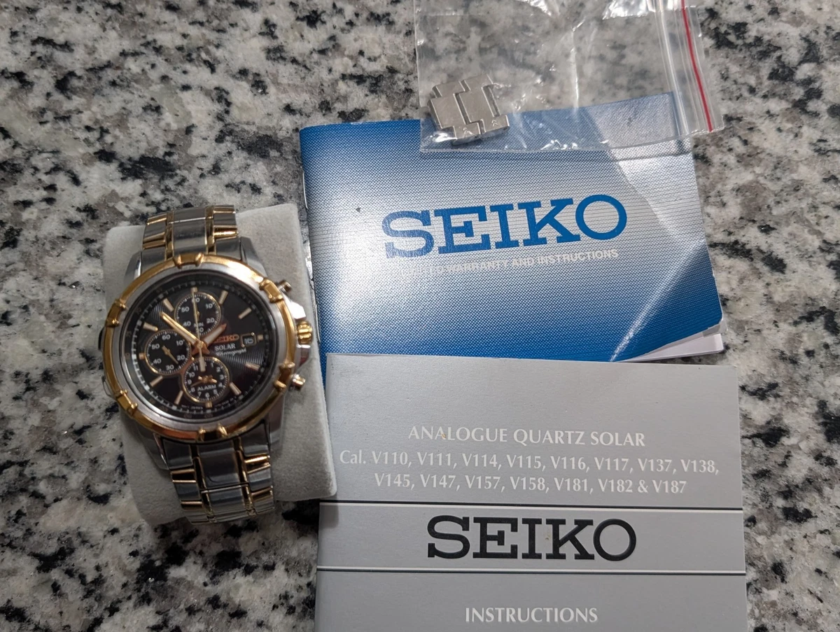 Seiko Solar Chronograph Watches for sale - eBay
