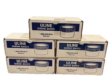 Uline Shrink Bands - 155mm x 56mm, Perforated Lot Of 5 Packs S-18632