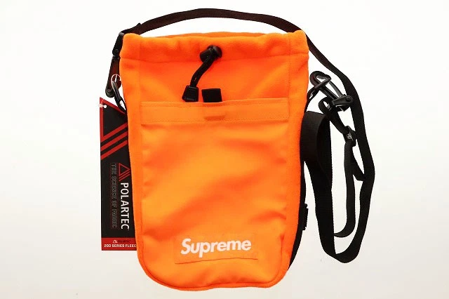 Sac à bandoulière Supreme 24Aw Polartec orange Polartech polaire épaule mini