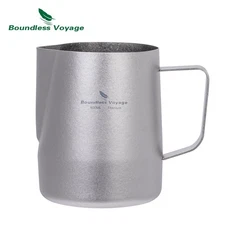 Boundless Voyage Titanium Coffee Latte Art Pitcher Milk Frothing Pitcher