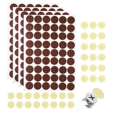 216Pcs Screw Hole Stickers and 200Pcs 16.5x6mm Screw Cover Caps, Beige