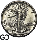 1941-D Walking Liberty Half Dollar, Flashy Choice BU++