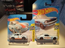 Hot Wheels Gulf livery Porsche 356 Outlaw + 65 Ford Mustang Fastback 2+2 bundle