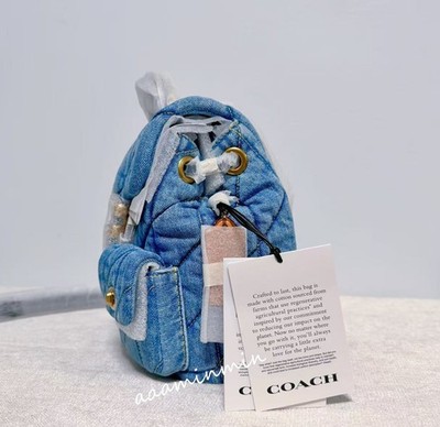 NWT Coach Tabby Backpack With Quilting CZ747-Brass/Indigo | eBay