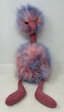 Jellycat Large Candy Floss Pom Pompom Bird Pink Blue Fluffy Soft