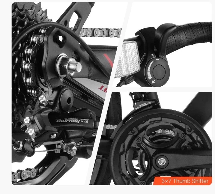 Bicicleta de Carretera Bicicleta de Carreras 700C Shimano 21 Velocidades Marco de Acero al Carbono Disco:- Foto 4 de 4