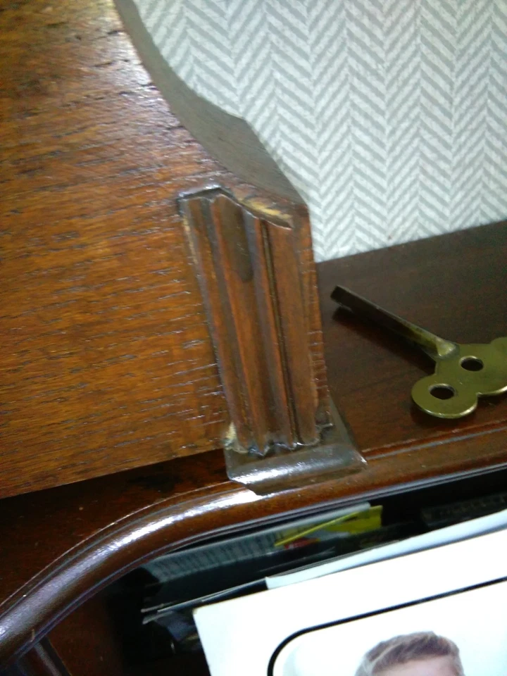 SMITHS HOWARD WESTMINSTER CHIME 8 DAY MANTLE CLOCK KEY & INSTRUCTIONS V G C - Image 3 of 4