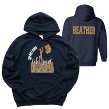 Personalized Glitter Color Guard Grandma Unisex Cotton Gildan Hoodie Sweatshirt