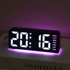 1 PCS Digital LED Alarm Clock with Date Display Dual Alarms Function Night Light