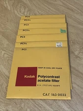 KODAK 7 (6”)Polycontrast Acetate Filters  PC 1 to PC 4