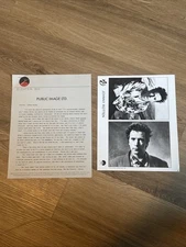 1984 P.I.L. Johnny Rotten  Press Kit w/ 8x10 band photo Record Promo PROMOTIONAL