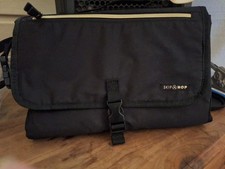 Skip Hop Black Portable Baby Diaper Changing Station Travel Foldable Wipeable