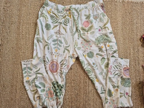 NEU Pip Studio Hose Gr. L Bamboleo White Weiß Grün Bobien Long Viskose - Bild 3 von 7