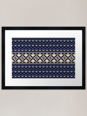 Asian simple pattern Framed Art Pri Framed Wall Art Poster Canvas Print Picture