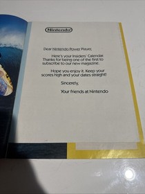 1988 Nintendo Power Magazine #2 NES Castlevania II, Calendar, Poster, Nice!