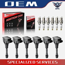 6 Spark plugs +6 Ignition coils packs fits Nissan Maxima Infiniti 3.5  UF550