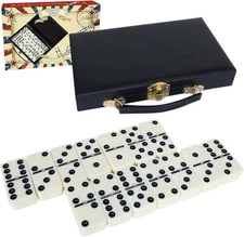 GOTHINK Portable Double 6 Dominos Set for Adults with 28 Tiles Six 