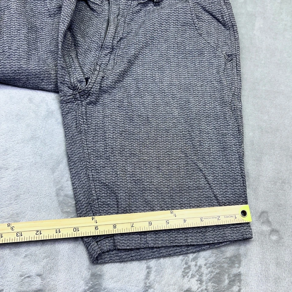 Pantalones Cortos Para Hombre Ezekiel Talla 32 Se Ajusta 33" Azul Gris Estampado Frente Plano Informales Foto 4 de 4