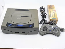 Sega Saturn HST-3200 Gray Console Complete Set Tested Japan NTSC-J