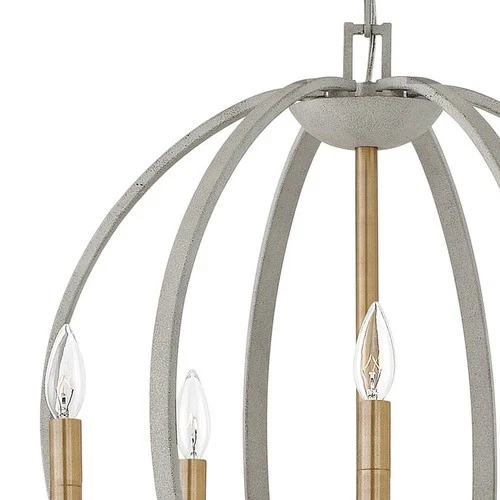 Hinkley Euclid 21 1/4" Wide Cement Gray 6-Light Pendant - Picture 6 of 7