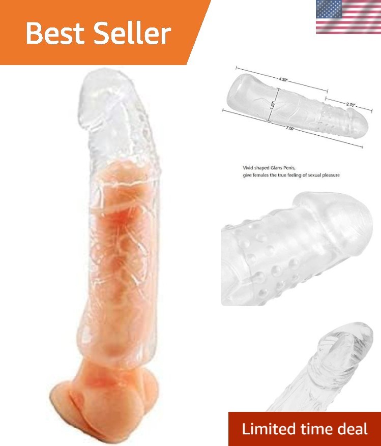 Versatile 8'' Silicone Extension Sleeve - Male Enhancement for Intimate Moments