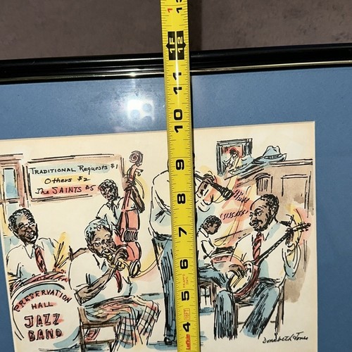 Donabeth Jones Watercolor Black Magic New Orleans Preservation Hall Jazz Band - Picture 3 of 8