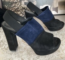 Stuart Weitzman 2016 2-Colour Dayna Suede Platform Block Heel Sandal wStrap Sz10