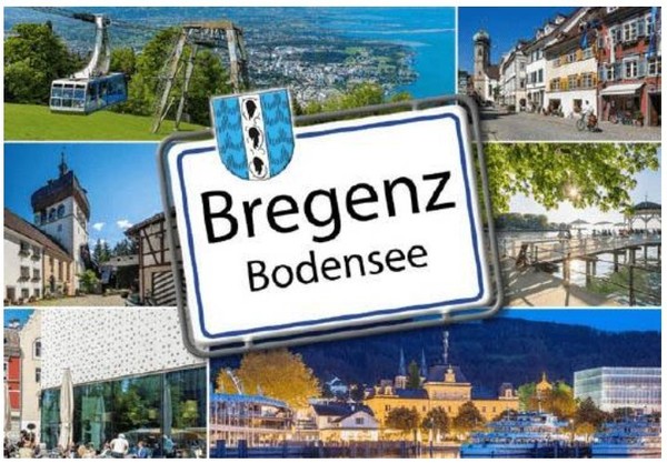 Bregenz Bodensee ÖSterreich Ortsschild Foto Magnet Souvenir Austria-image