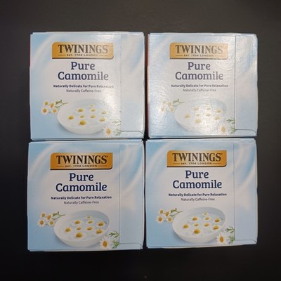Twinings Pure Camomile Tea Bags 40 Count Total Lot Of 4 Boxes Of 10 