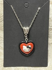 Sanrio Hello Kitty Whimsical Charm Cartoon Adorable Pendant Silver Necklace 18