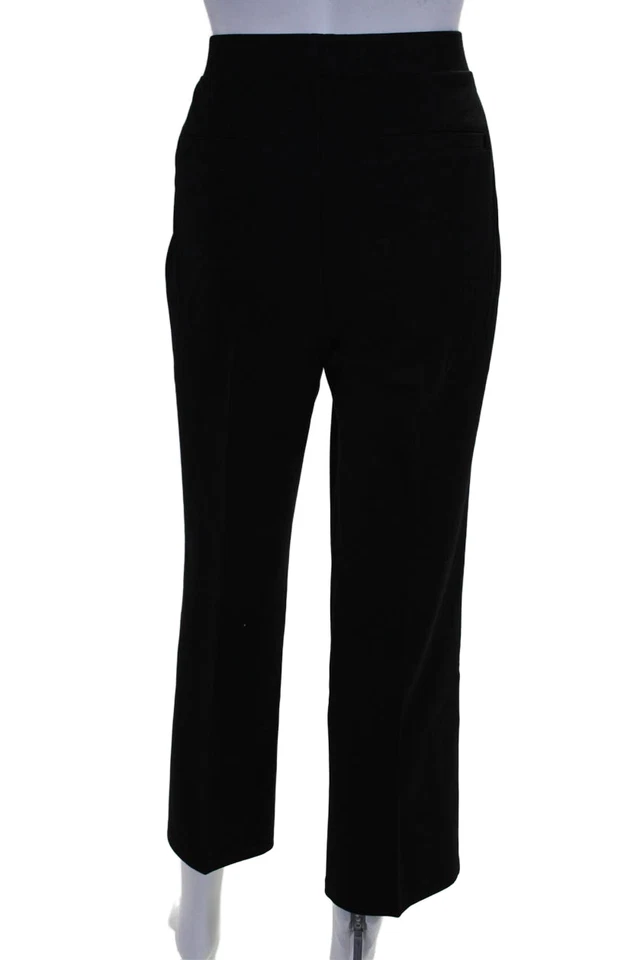 Pantalones Nic + Zoe para mujer 2 bolsillos cintura elástica tiro medio pierna recta negros talla M Foto 3 de 4