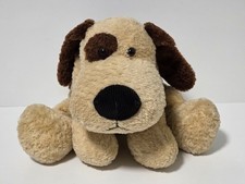 Russ Droozy Stuffed Dog Soft Floppy Brown and Tan Plush Puppy Stuffed Animal 14"