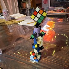 3x3x3 Multi-Color Cube/Twist Puzzle Brain Teaser Sculpture, Plastic