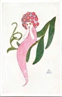 Masao Kato Art Nouveau Fairy Flower Maiden Postcard Heiwado 1908-1918 #1766