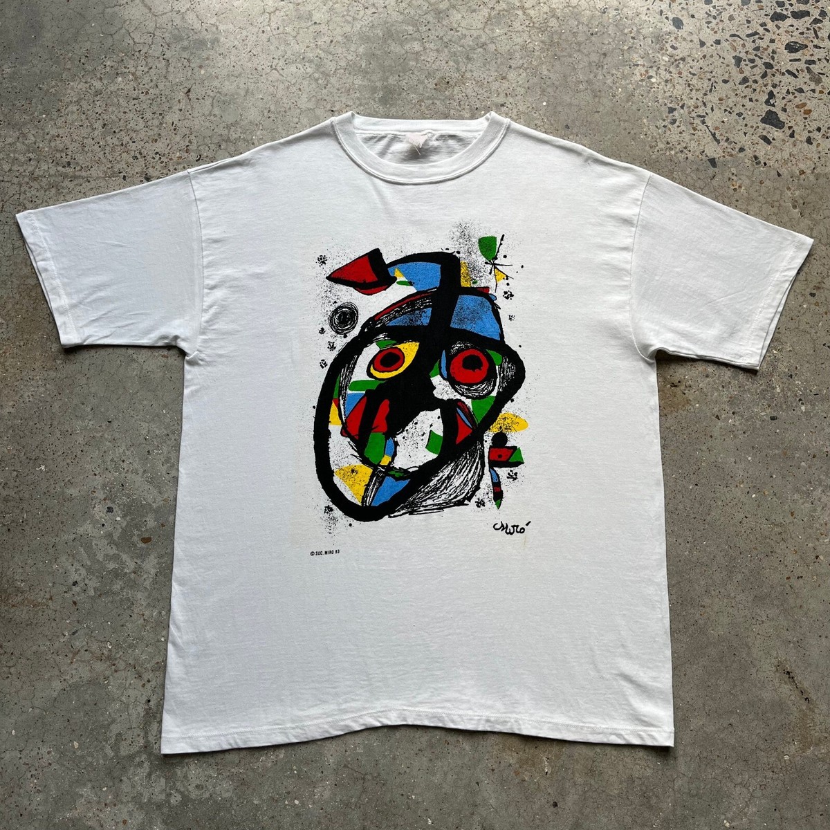 Joan Miró アートTシャツ ホワイト Lサイズ｜NA291 Joan Miró アートTシャツ ホワイト Lサイズ｜NA291