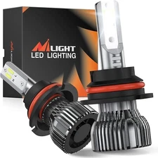 Nilight 9004/HB1 Bulbs, 350% Brighter, Super Bright High and Low Dual Beams H...