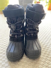Lands end boys winter snow boots/size 10M/black/excellent condition