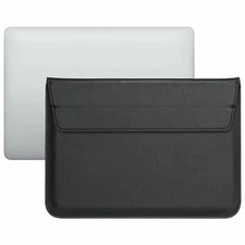For MacBook Air/ Pro AMZER PU Leather Envelope Design Bag with Stand - Black
