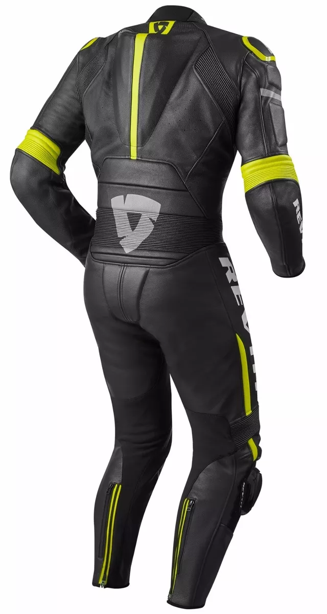 Leather suit motorcycle Rev It Revit Masaru leather suit black yellow size 54