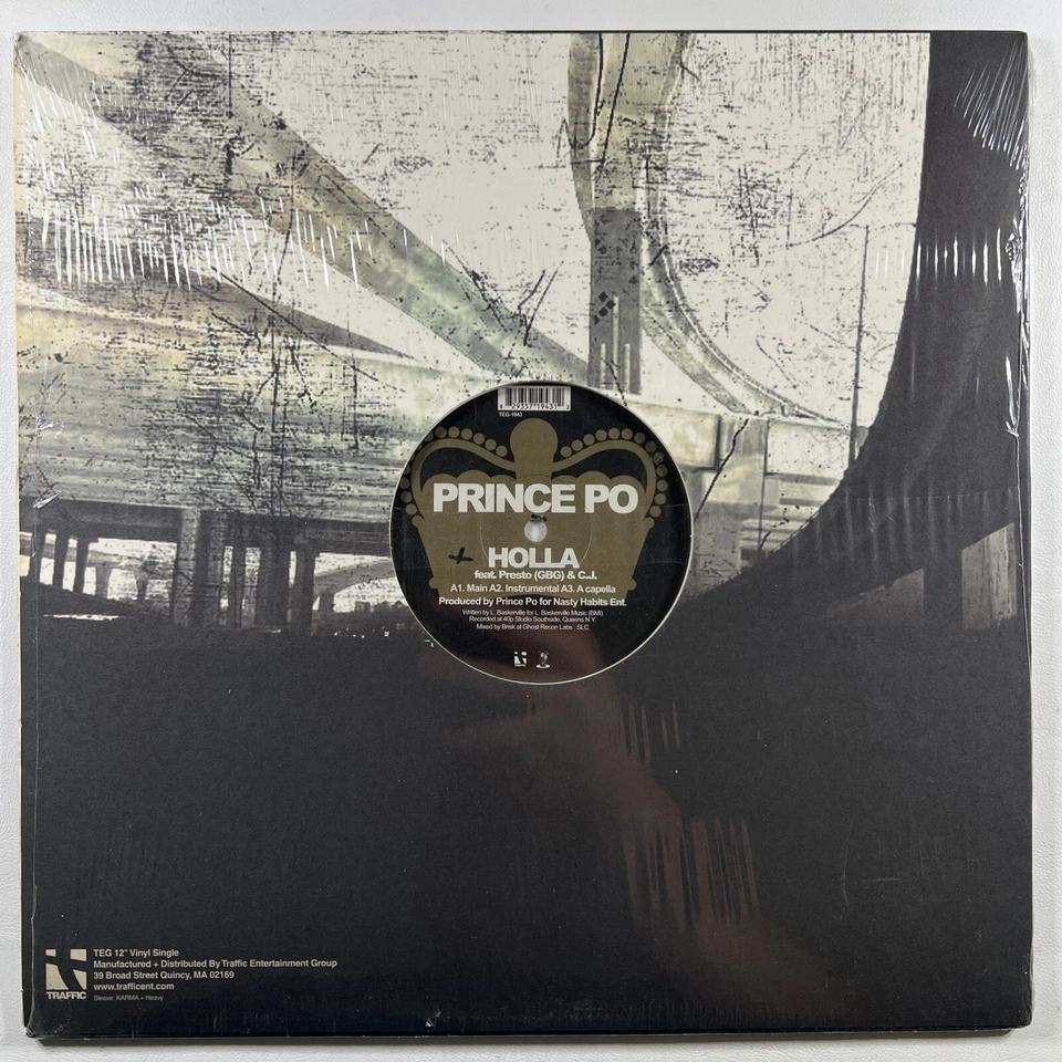 Prince Po “Holla /Mecheti Lightspeed” Single 12”/Traffic TEG-1943 (EX) Shrink - Image 2 of 4