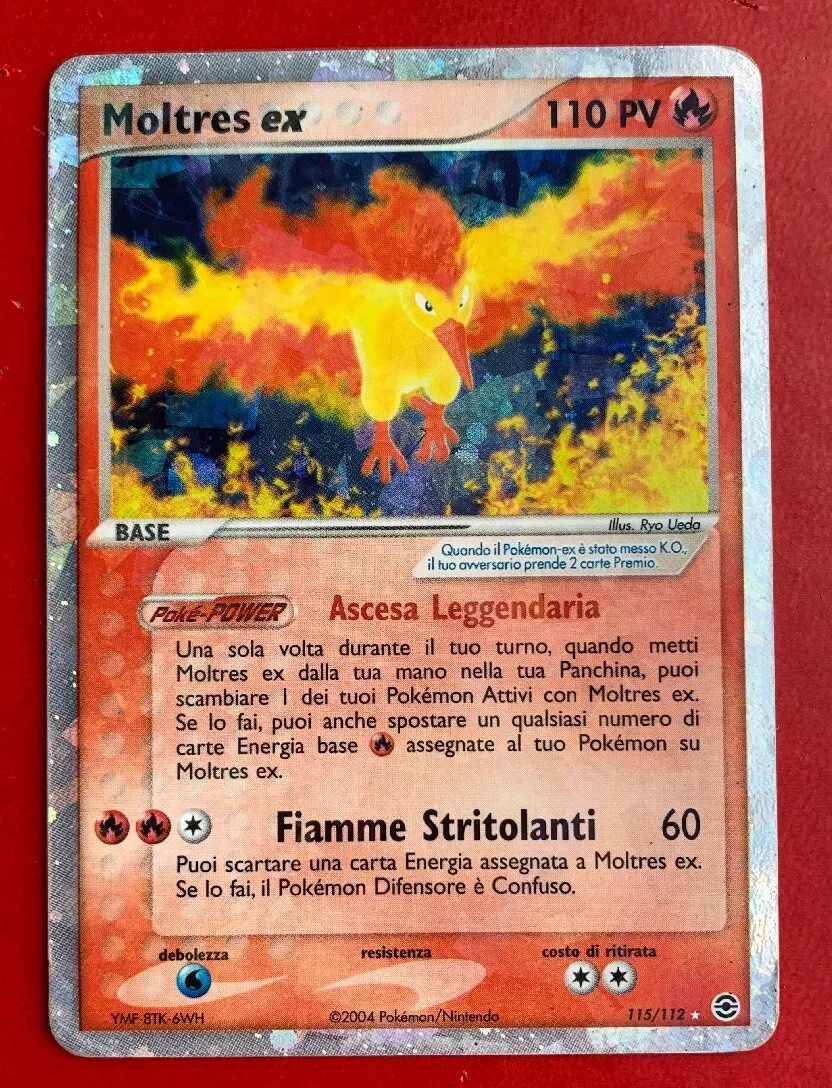 Mavin  🐲🔥MOLTRES EX! #115/112 *SECRET-RARE HOLO⚡FIRE RED LEAF GREEN☘ POKEMON*PSA READY