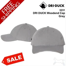 🔥 DRI DUCK Men Woodend Cap Hat canvas six-panel, low-profile 3231 Grey