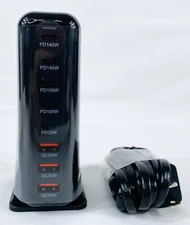 GaN Pro Desktop Fast Charger 600W USB C 100W USB C Charger Block, GaN III 8-Port