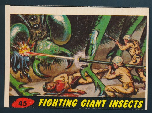 1962 Topps Mars Attacks #45 Fighting Giant Insects — Raw