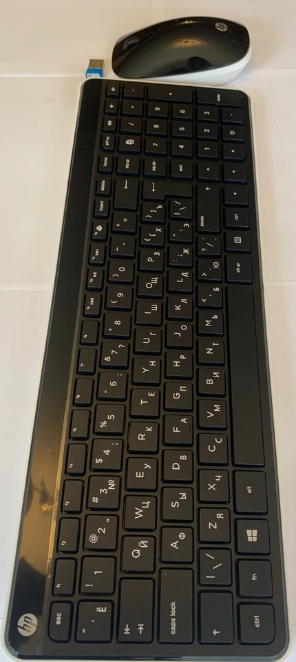 HP Russian Wireless Keyboard Mouse Cyrillic Computer Keyboard language layout - Image 3 of 4